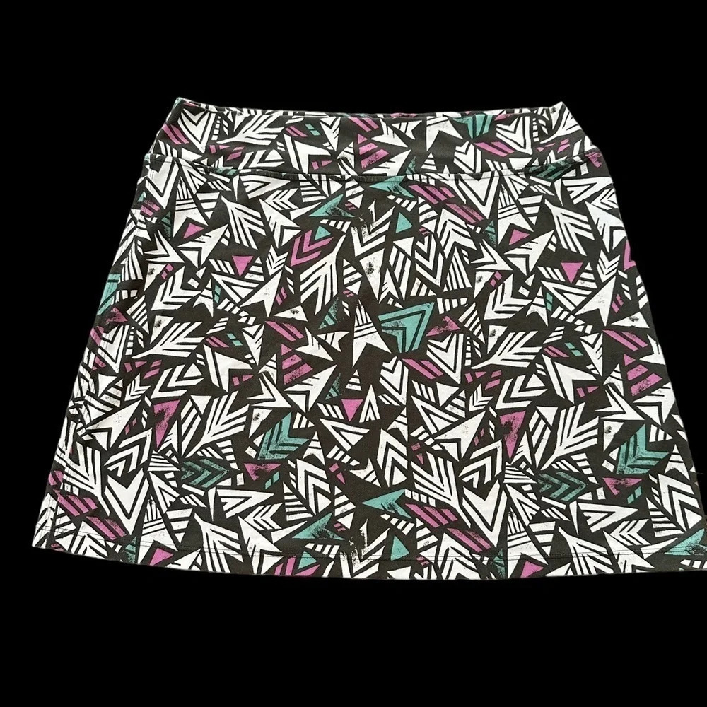 Patagonia Womens Large Stretchy Active Pull On‎ Skirt Geometric Casual Mini